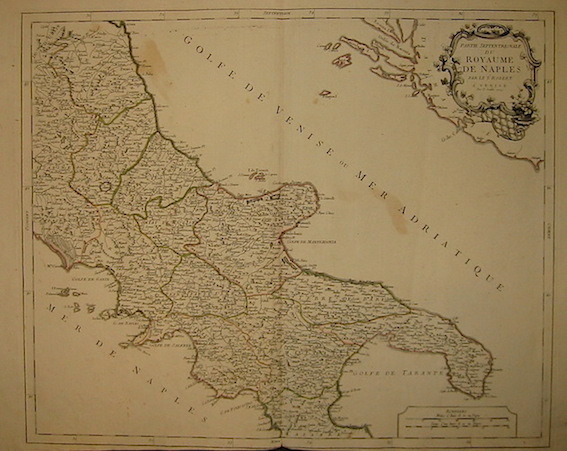 Santini Paolo (1729-1793) Partie Septentrionale du Royaume de Naples 1779 Venezia 